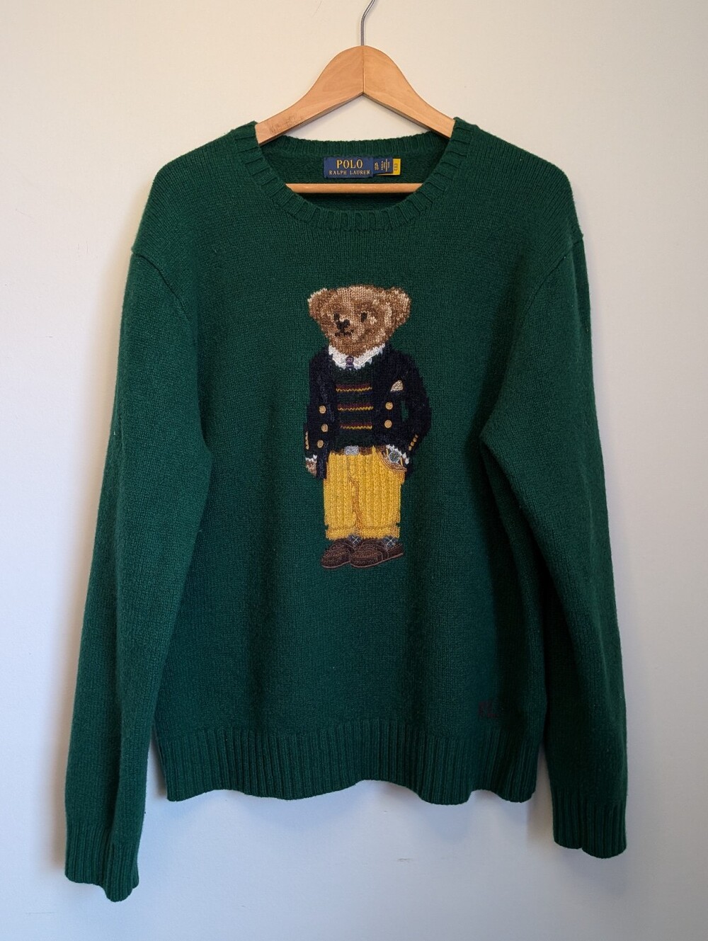 Polo Ralph Lauren Polo Bear Jumper Wool Sweater Knit Mens XL Preppy Designer RL